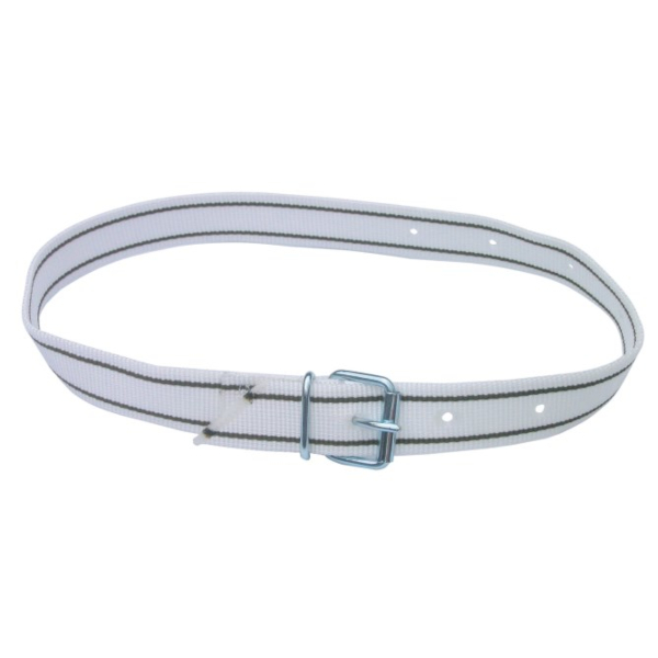 Markierungsband 135 cm, weiß ohne Leder, Rollschnalle