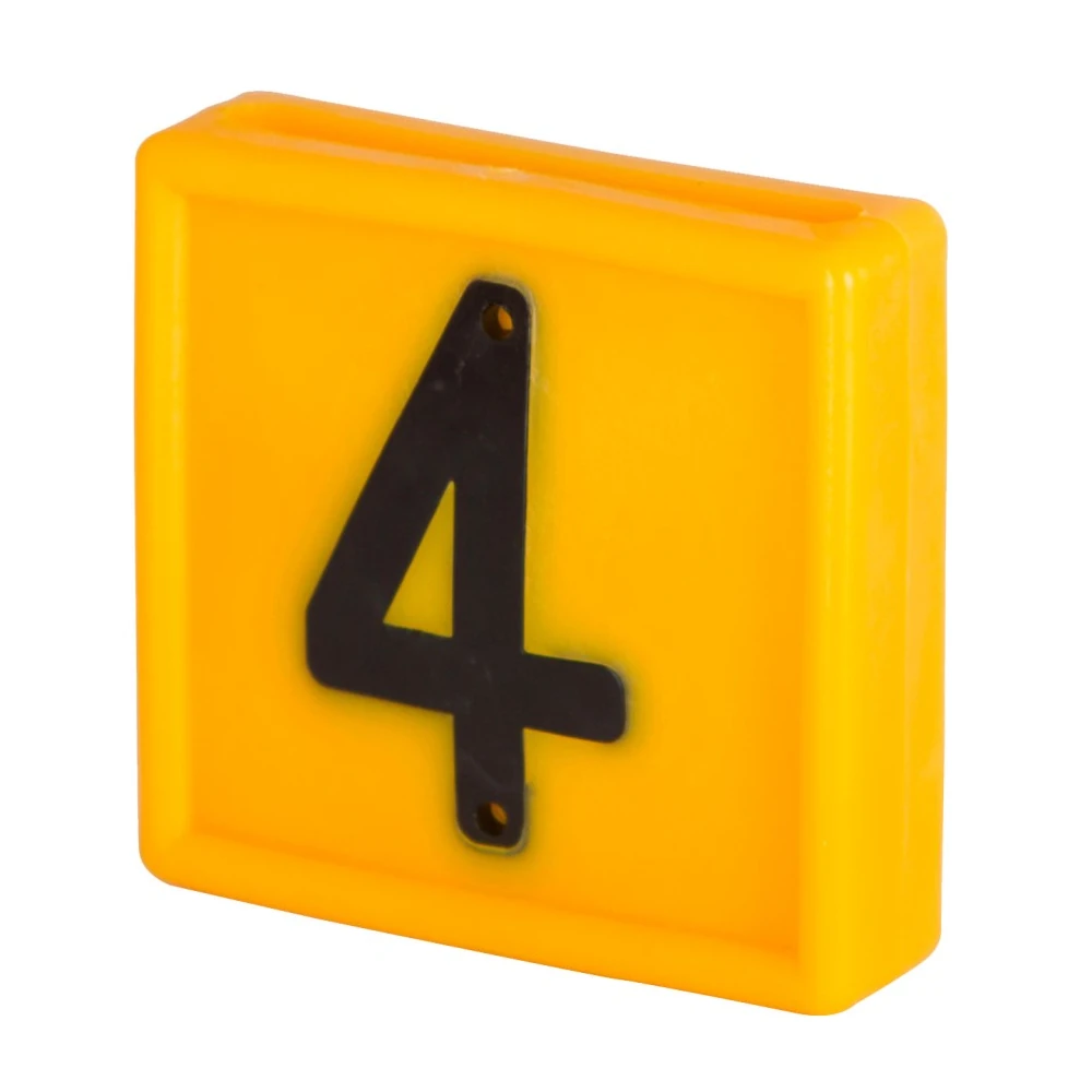 Nummernblock Nr. 4 gelb, 10er Pack