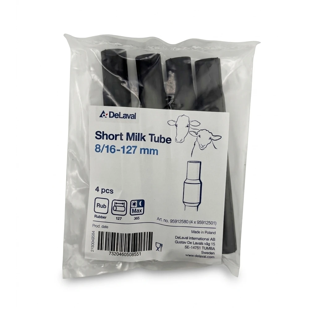 DeLaval Original Milchschlauch kurz, 7,6 x 127 mm, 95912580 a 4 Stück