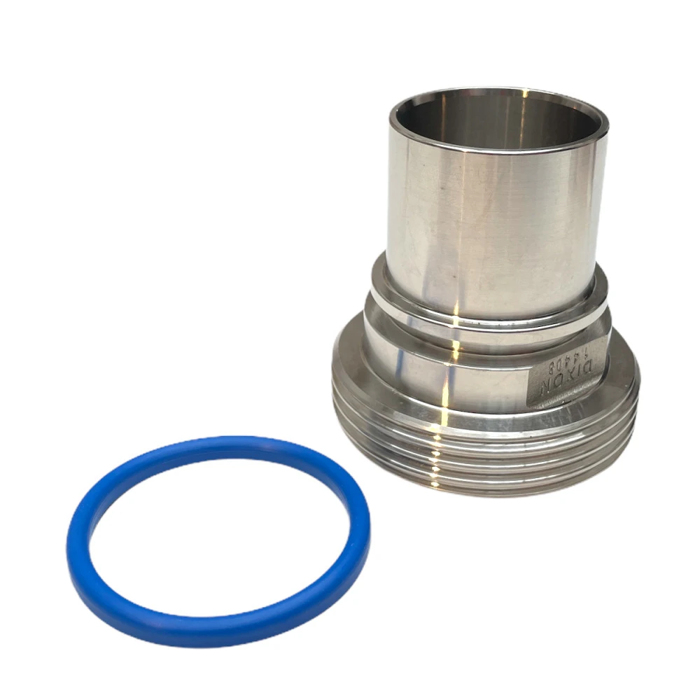 Edelstahl Schlauchstutzen DN 40 Außengewinde inkl. Dichtungsring