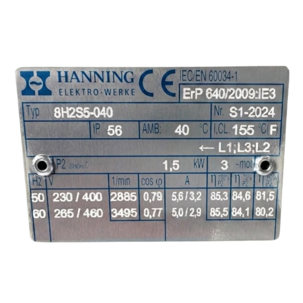 Elektromotor für FP66 380V, 1,5kW