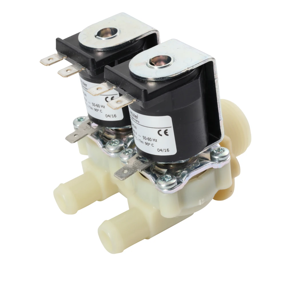 A&K Müller Doppel-Magnetventil 24V=, gerade 2 x 13,5 mm Stutzen