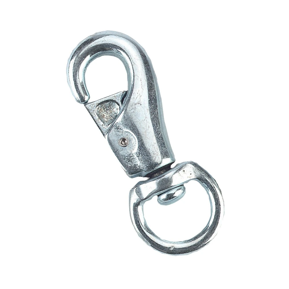 Karabinerhaken m, Wirbel, rund verzinkt, 1 Stck, verpackt