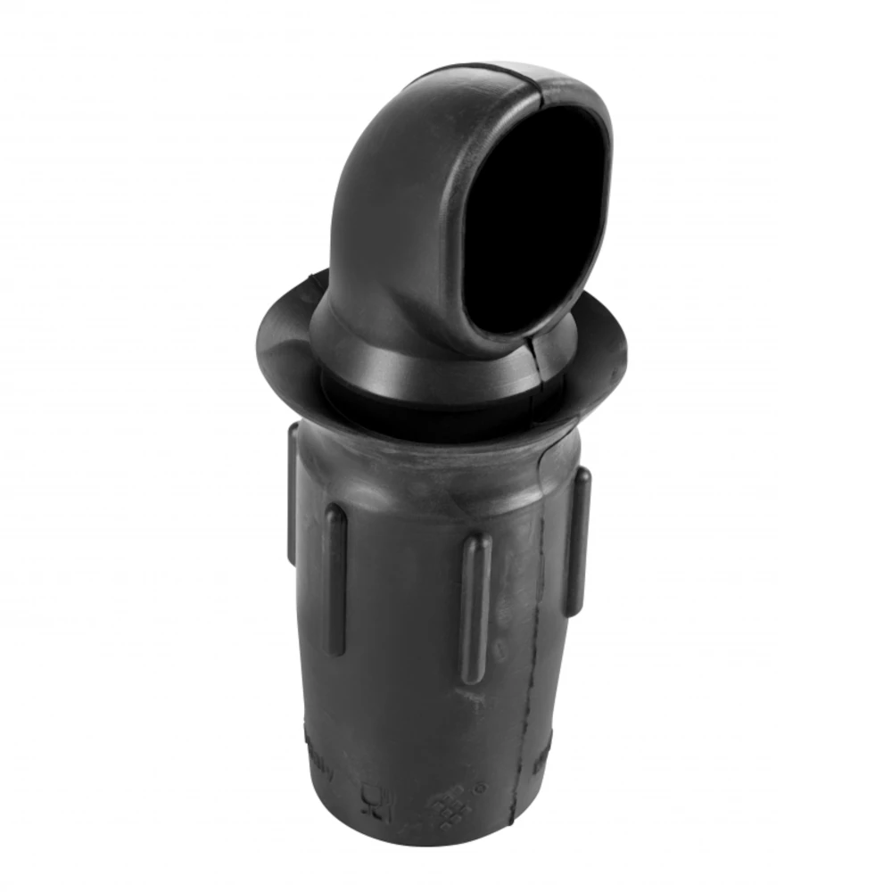Einlaufbogen Modell Alfa, Rohr Ø 38 mm, Loch im Glas Ø 43 mm