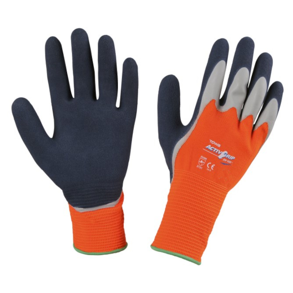 Handschuh ActivGrip XA325 Gr.8 orange, doppelt Latex getaucht