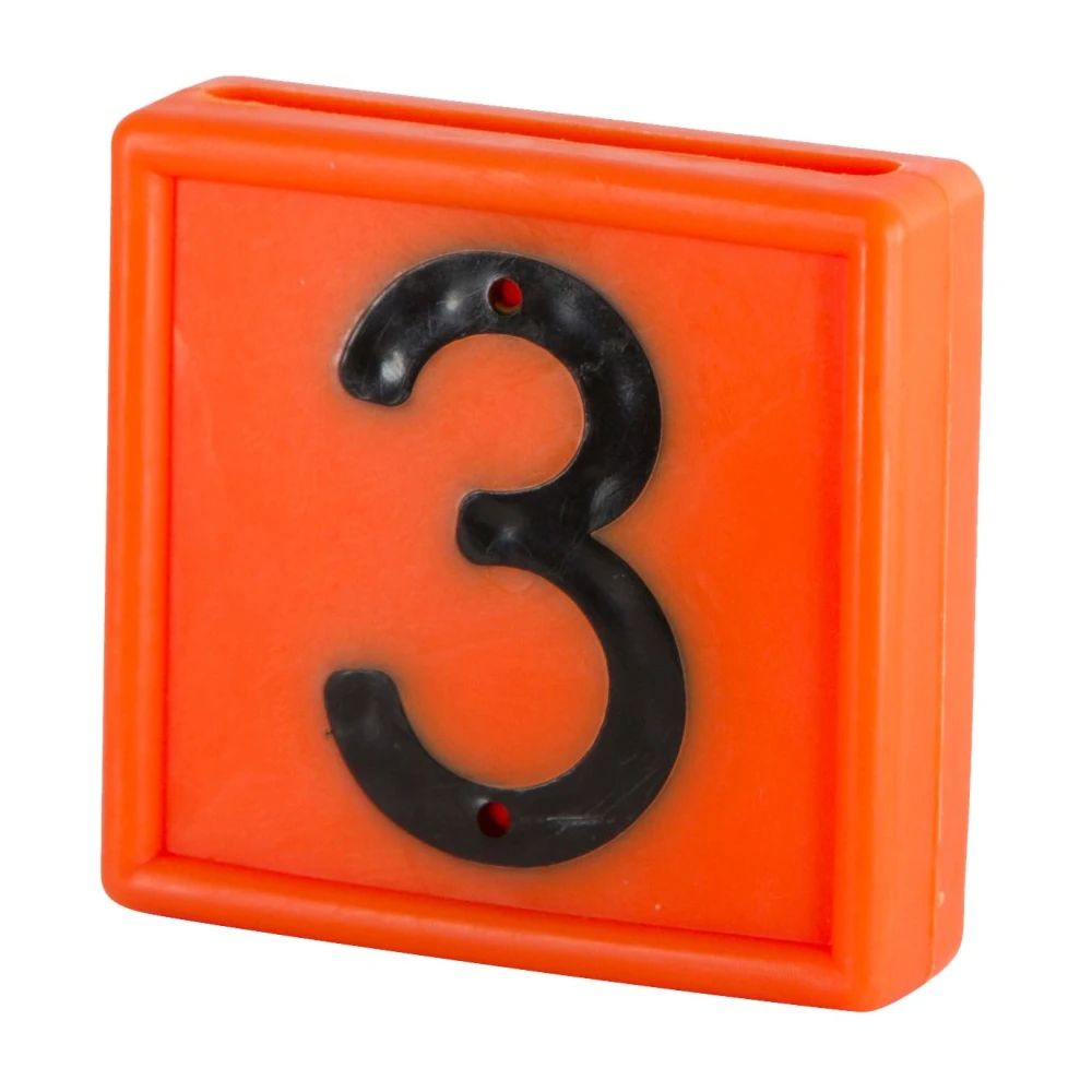 Nummernblock Nr 3 orange im 10er Pack