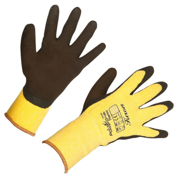PowerGrab Thermo Gr.10/XL gelb Strickhs. Latex m. Acrylfutter