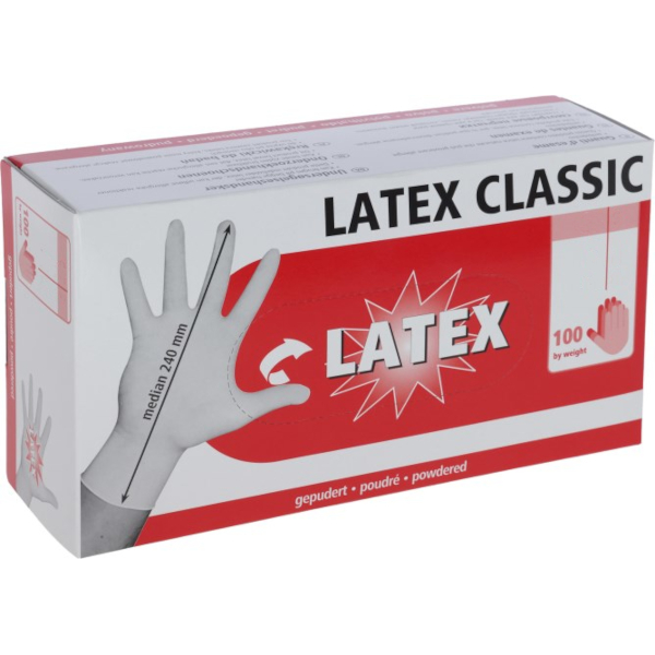 Einmalhandschuhe Latex Classic gepudert, 100 St, Gr, L