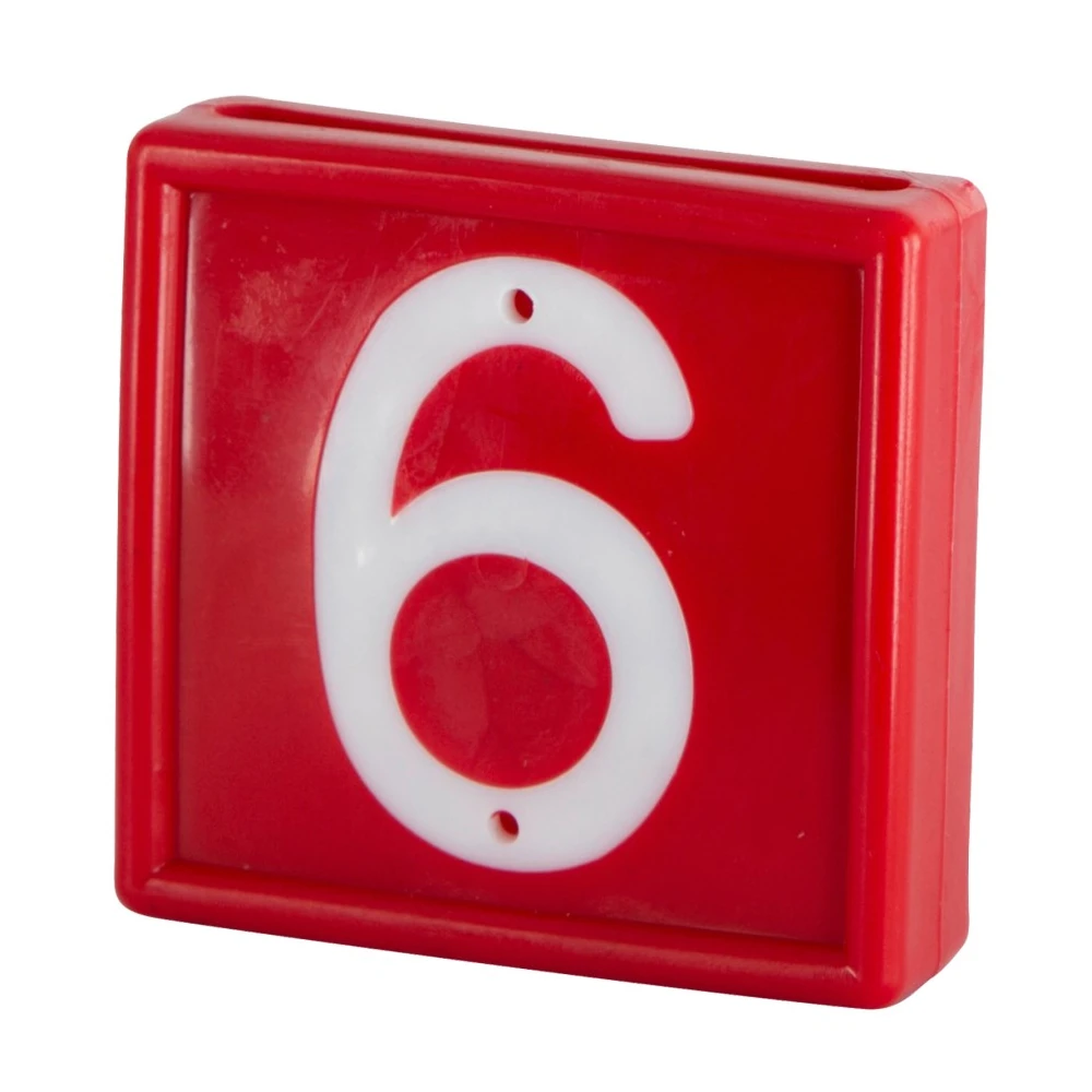 Nummernblock Nr 6 oder 9 rot, 10er Pack