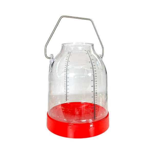 Kunststoff Melkeimer 30 Liter, rot, inkl, Kusto Deckel P11682 für 16mm Milchschläuche